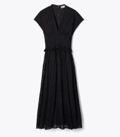BAUMWOLLKLEID MIT LOCHSTICKEREI