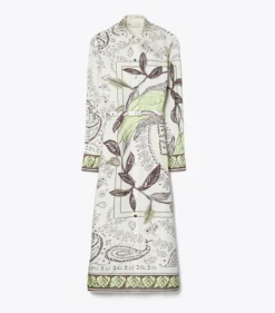 BEDRUCKTES HEMDKLEID AUS SEIDE