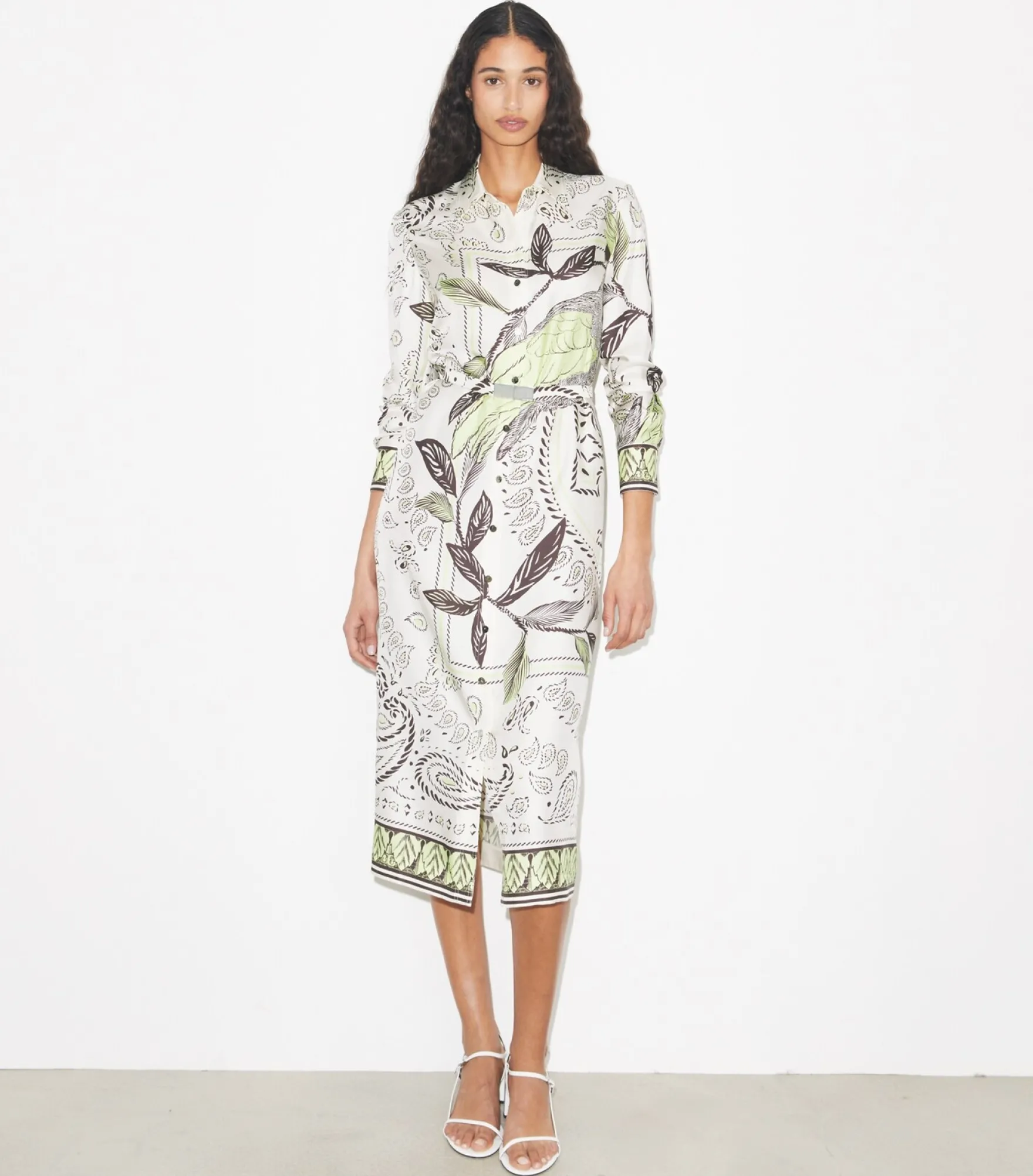 BEDRUCKTES HEMDKLEID AUS SEIDE