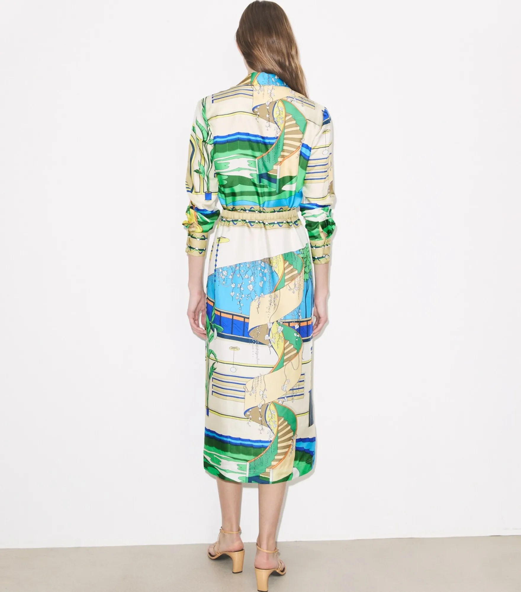 BEDRUCKTES HEMDKLEID AUS SEIDE
