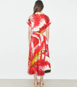 BEDRUCKTES HEMDKLEID AUS SEIDENTWILL