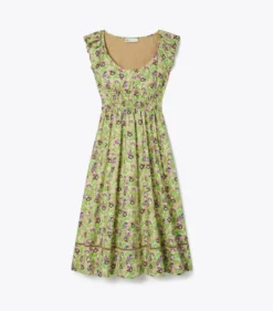 BEDRUCKTES KLEID AUS BAUMWOLLPOPELINE