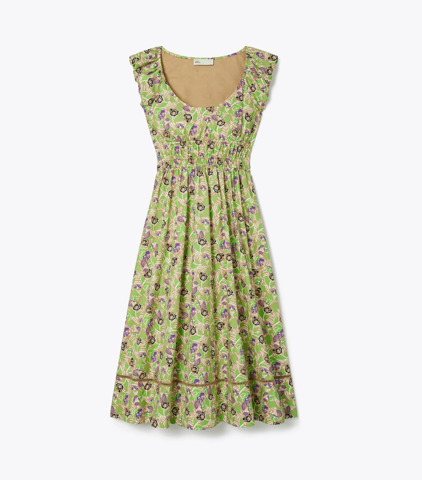 BEDRUCKTES KLEID AUS BAUMWOLLPOPELINE
