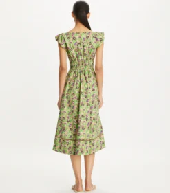 BEDRUCKTES KLEID AUS BAUMWOLLPOPELINE