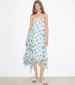 BEDRUCKTES SEIDENKLEID