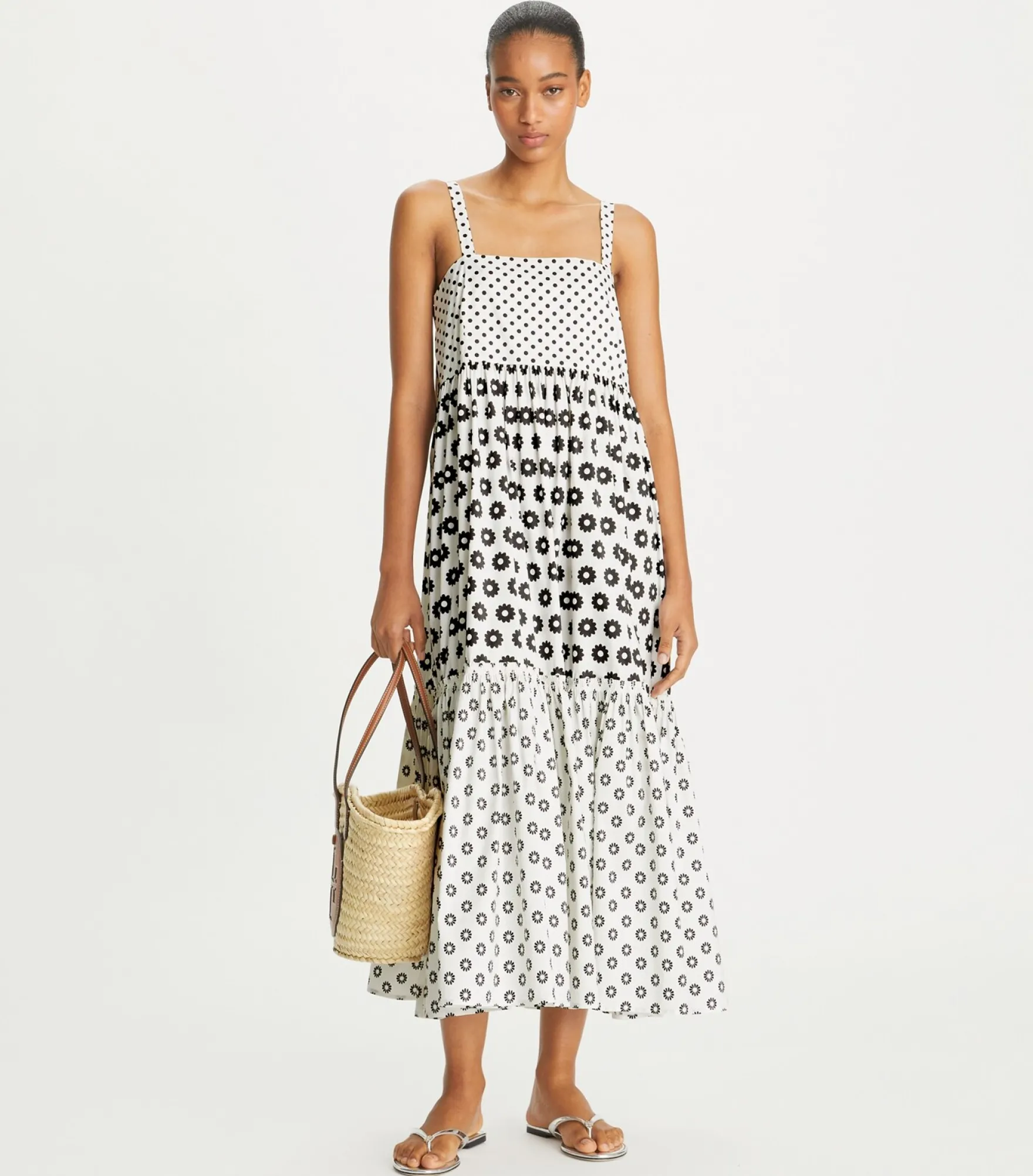 BEDRUCKTES SOMMERKLEID AUS BAUMWOLLE