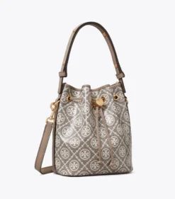 BESCHICHTETE BUCKET BAG AUS JACQUARD MIT T-MONOGRAMM