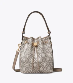 BESCHICHTETE BUCKET BAG AUS JACQUARD MIT T-MONOGRAMM
