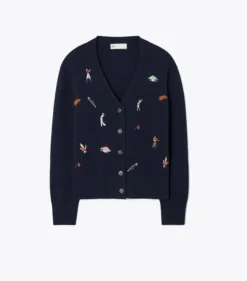 BESTICKTER GOLFCARDIGAN