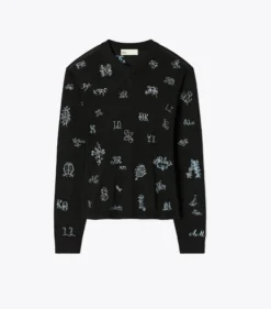 BESTICKTER SEIDENPULLOVER