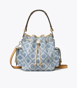 BUCKET BAG AUS DENIM MIT T-MONOGRAMM