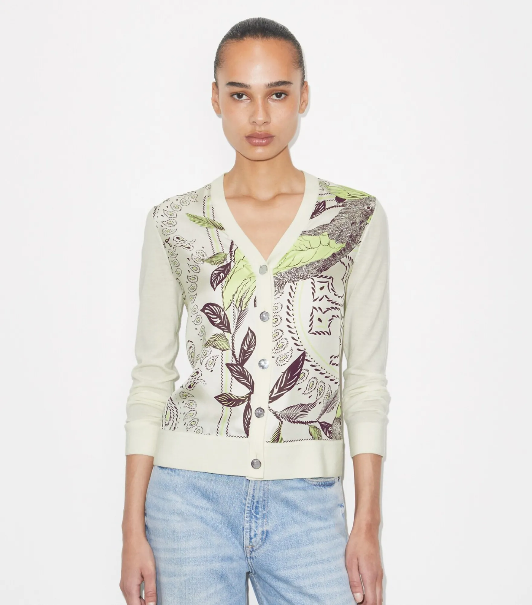CARDIGAN MIT SEIDENVORDERSEITE