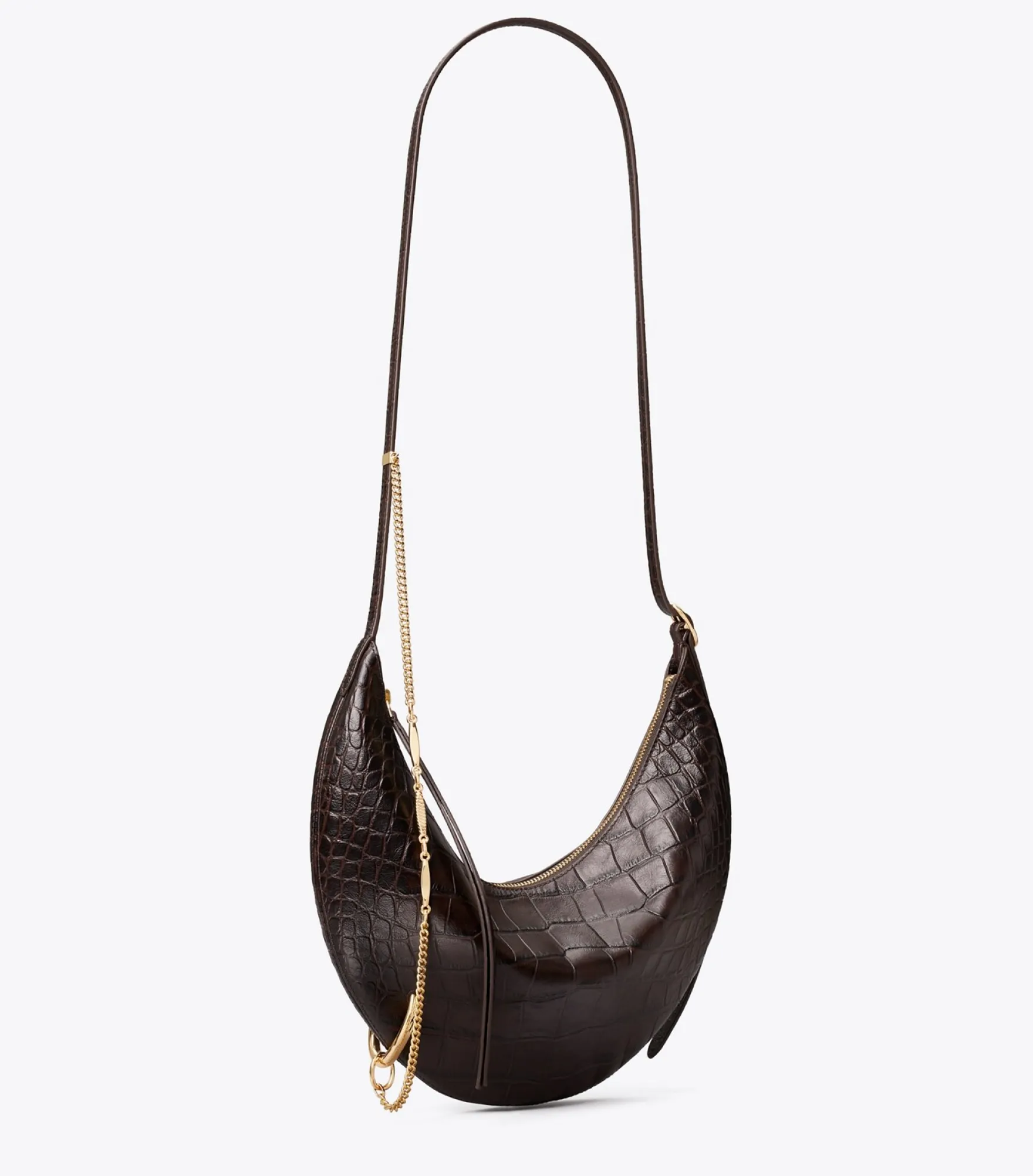 CROSSBODY BAG MIT PIERCINGDETAIL UND KROKOPRÄGUNG