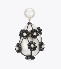 CURIOSITY BEADED PEARL DROP EARRINGS