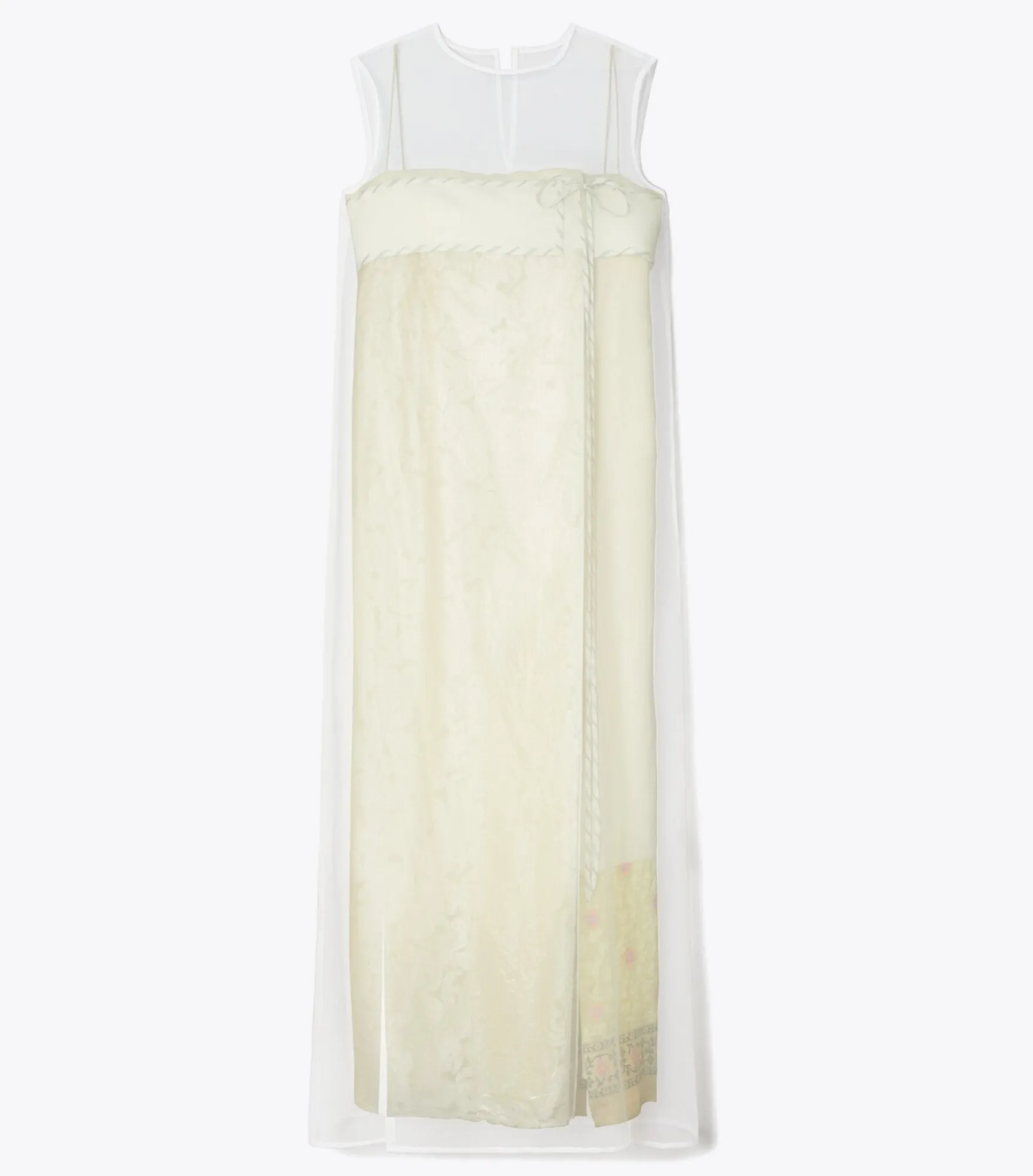 DEVORÉ-KLEID MIT TRANSPARENTER LAGE