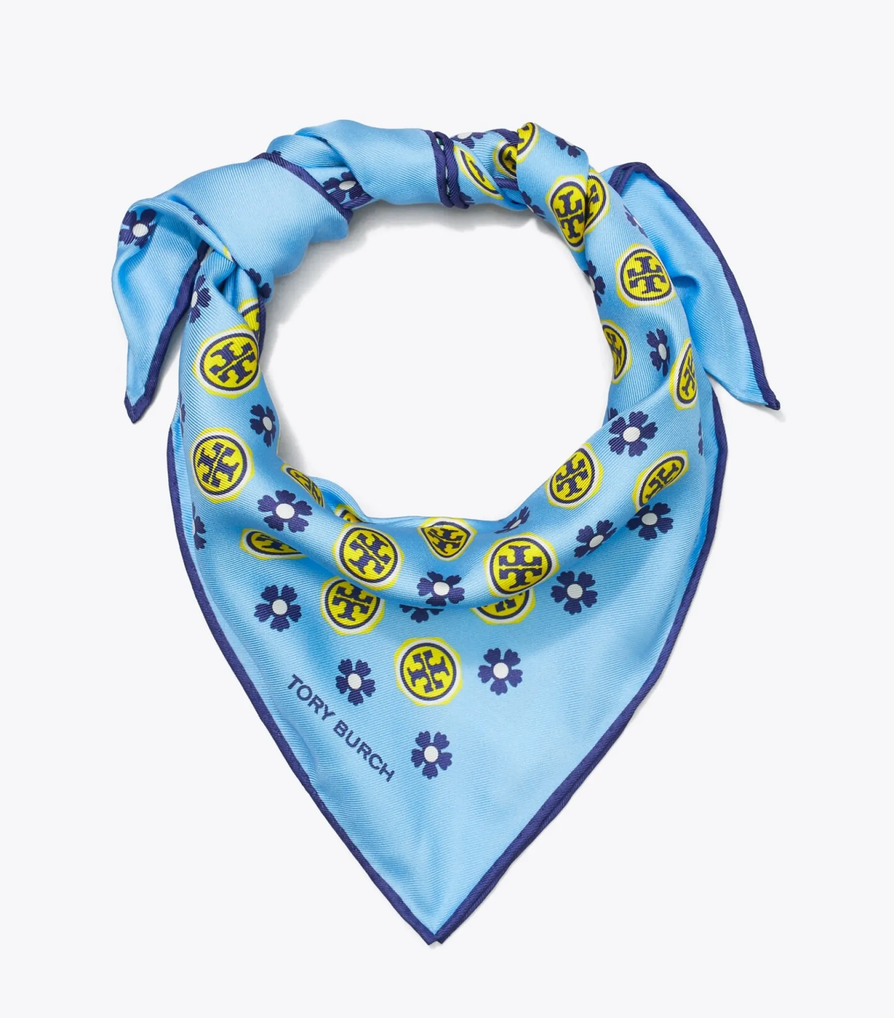 DREIECKIGES TUCH MIT BLUMENLOGO