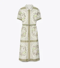 EINGEFASSTES KLEID AUS BAUMWOLLE MIT REISSVERSCHLUSS