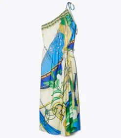 EINSCHULTRIGES BAUMWOLLKLEID MIT PRINT