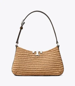 ELEANOR RAFFIA SLIM SHOULDER BAG