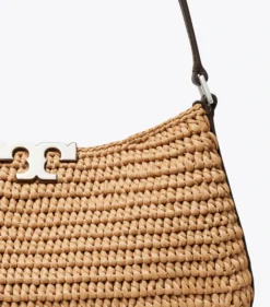 ELEANOR RAFFIA SLIM SHOULDER BAG