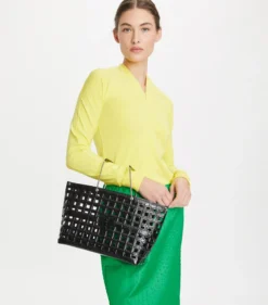 ELLA MARKET TOTE BAG MIT KROKOPRÄGUNG