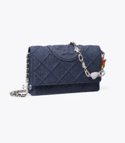 FLEMING DENIM CHARM CHAIN CROSSBODY