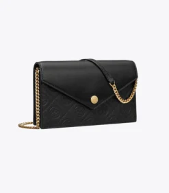 GELDBÖRSE IM KUVERT-STIL AUS LEDER MIT T-MONOGRAMM UND KETTE