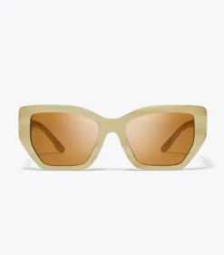 GEOMETRISCHE KIRA OVERSIZE-SONNENBRILLE IN STEPPOPTIK
