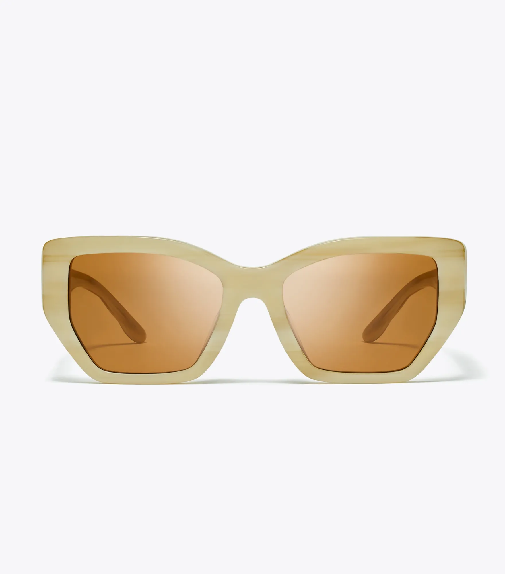 GEOMETRISCHE KIRA OVERSIZE-SONNENBRILLE IN STEPPOPTIK