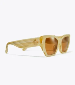 GEOMETRISCHE KIRA OVERSIZE-SONNENBRILLE IN STEPPOPTIK