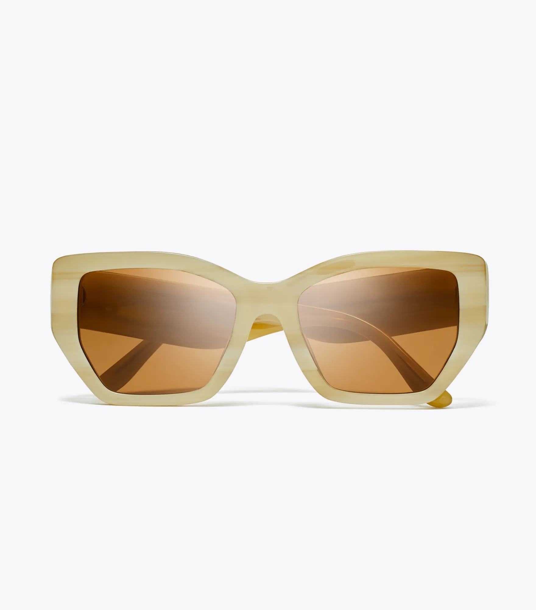 GEOMETRISCHE KIRA OVERSIZE-SONNENBRILLE IN STEPPOPTIK