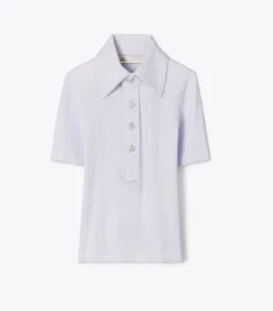 GERIPPTER POLOPULLOVER AUS VISKOSE