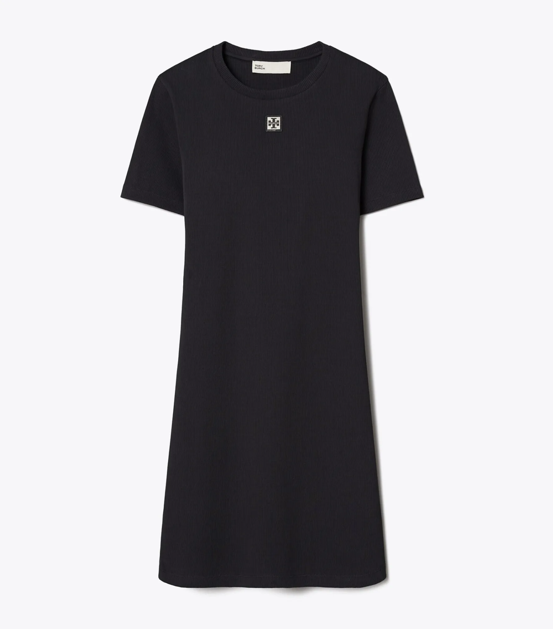 GERIPPTES T-SHIRT-KLEID AUS BAUMWOLLE
