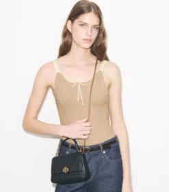 GESTEPPTE MINI CHARLIE CROSSBODY BAG MIT TRAGEGRIFF OBEN
