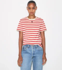 GESTREIFTES BAUMWOLL-T-SHIRT