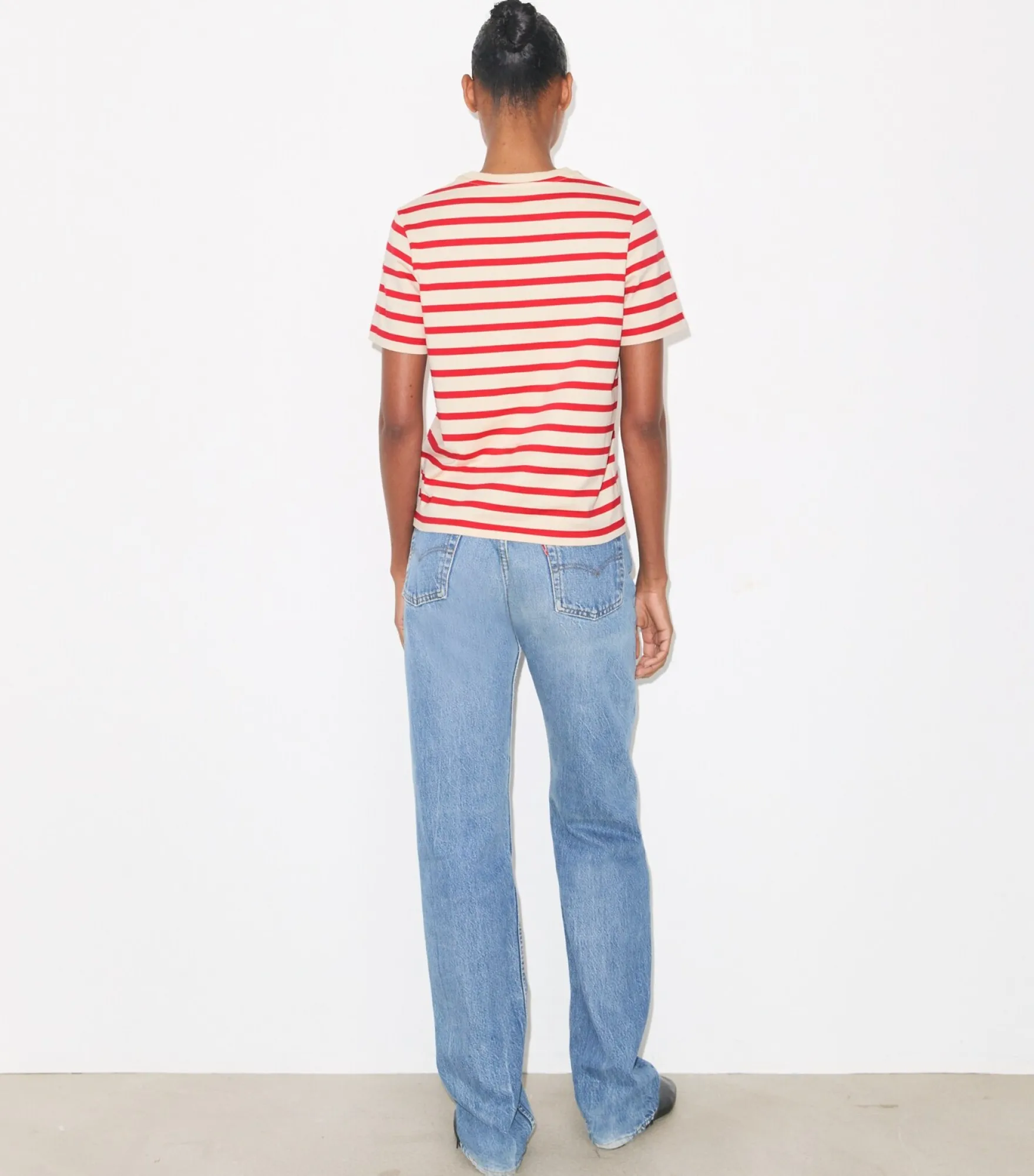 GESTREIFTES BAUMWOLL-T-SHIRT