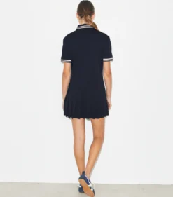 GESTREIFTES POLOKLEID AUS RIPPSTRICK
