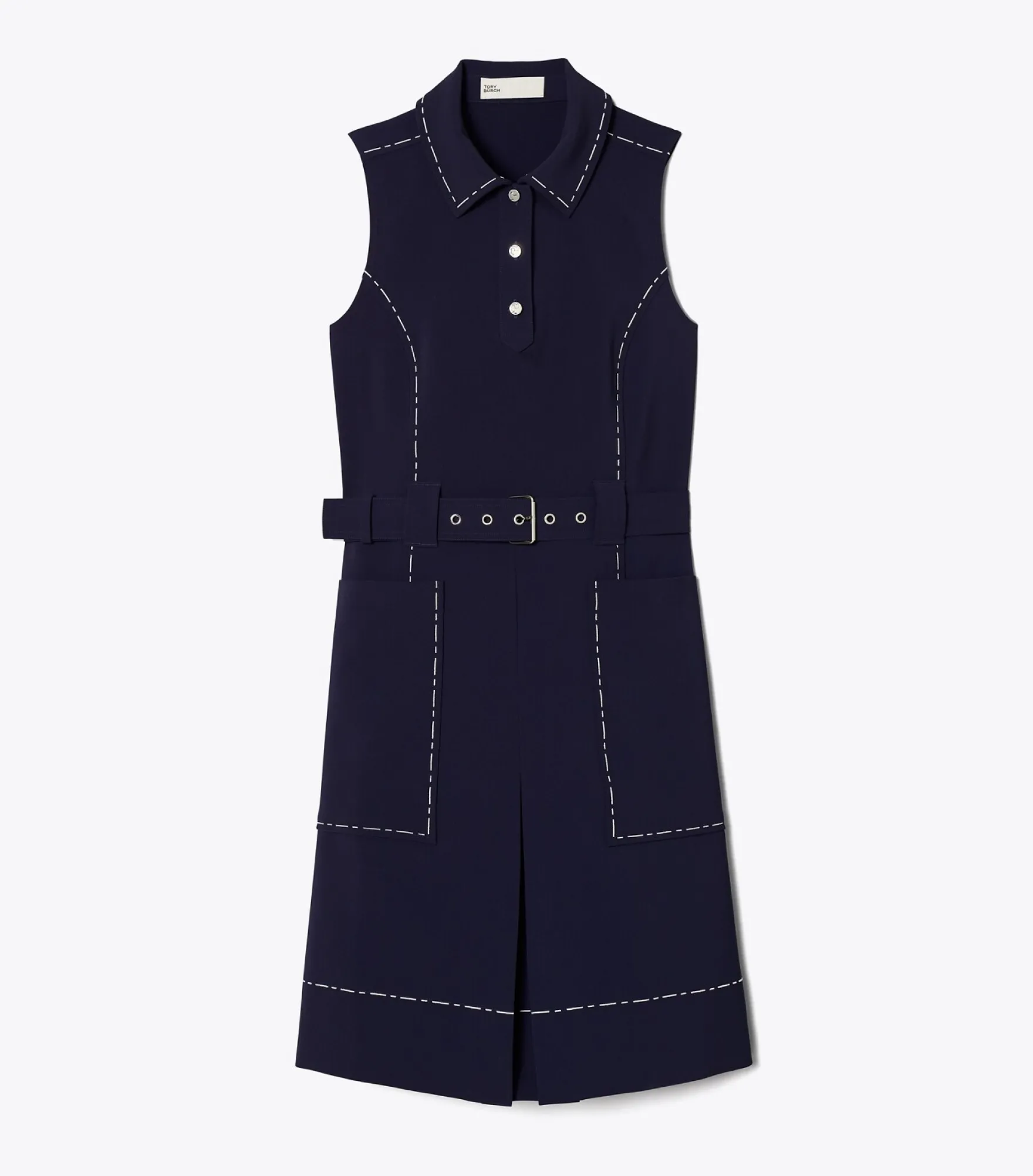 GOLFKLEID AUS STRETCHMATERIAL MIT HEFTNAHT