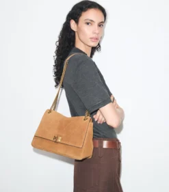 GROSSE GESTEPPTE CHARLIE SCHULTERTASCHE AUS WILDLEDER