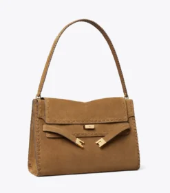 GROSSE LEE RADZIWILL SCHULTERTASCHE AUS WILDLEDER