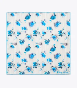 HALSTUCH MIT BLAUEN ROSEN