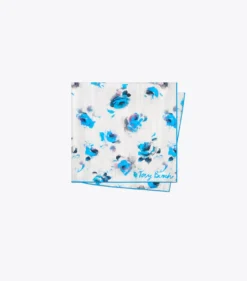 HALSTUCH MIT BLAUEN ROSEN