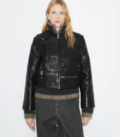 HANDTASCHEN-LEDERJACKE