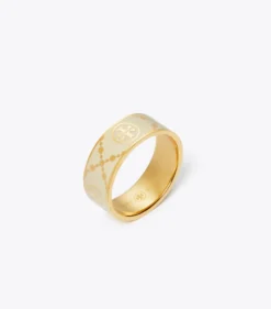 ICON EMAILLE-RING MIT T-MONOGRAMM