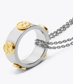 ICON HALSKETTE MIT NIETENBESETZTEM RINGANHÄNGER