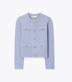 KENDRA CARDIGAN AUS WOLLE MIT WELLENKANTE