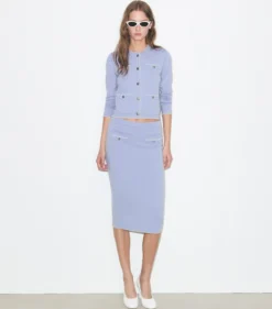 KENDRA CARDIGAN AUS WOLLE MIT WELLENKANTE