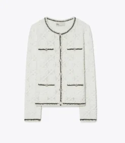 KENDRA CARDIGAN MIT LOGOSPITZE
