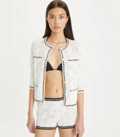 KENDRA CARDIGAN MIT LOGOSPITZE
