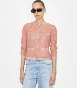 KENDRA MESH-CARDIGAN